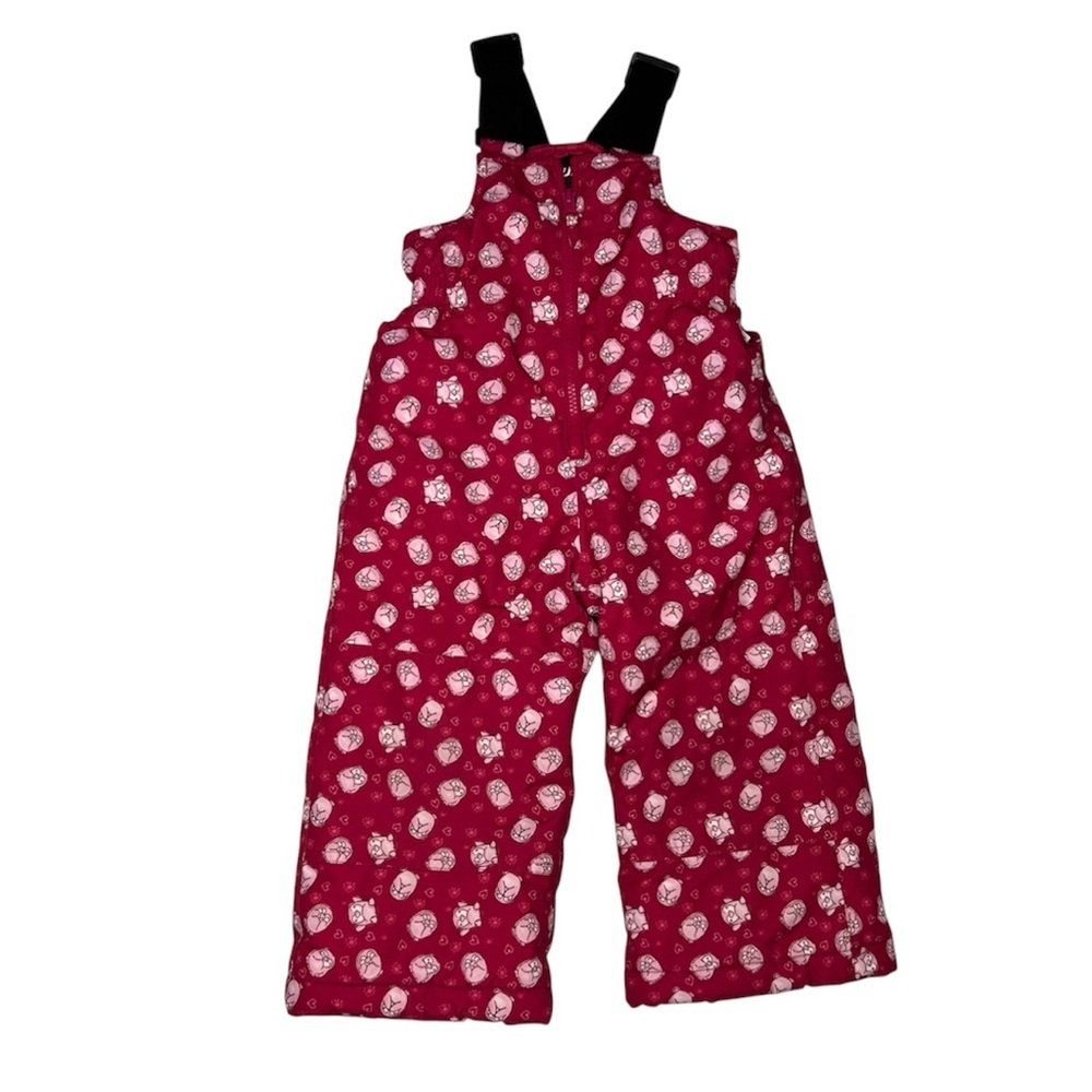 Gustin‎ Kids' Snow pants Overalls in Red with Owl Print